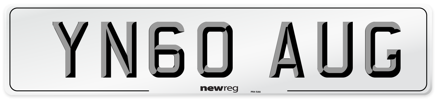 YN60 AUG Number Plate from New Reg